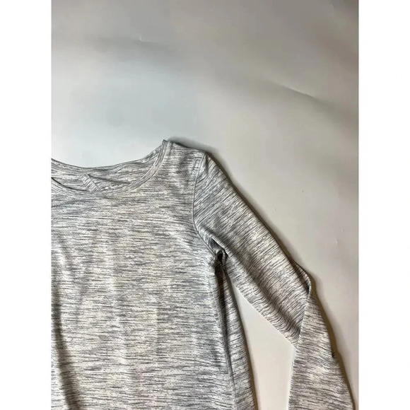 ZYIA Namaste Top Open Tie Back Long Sleeve Heather Gray Size Large - Picture 3 of 9